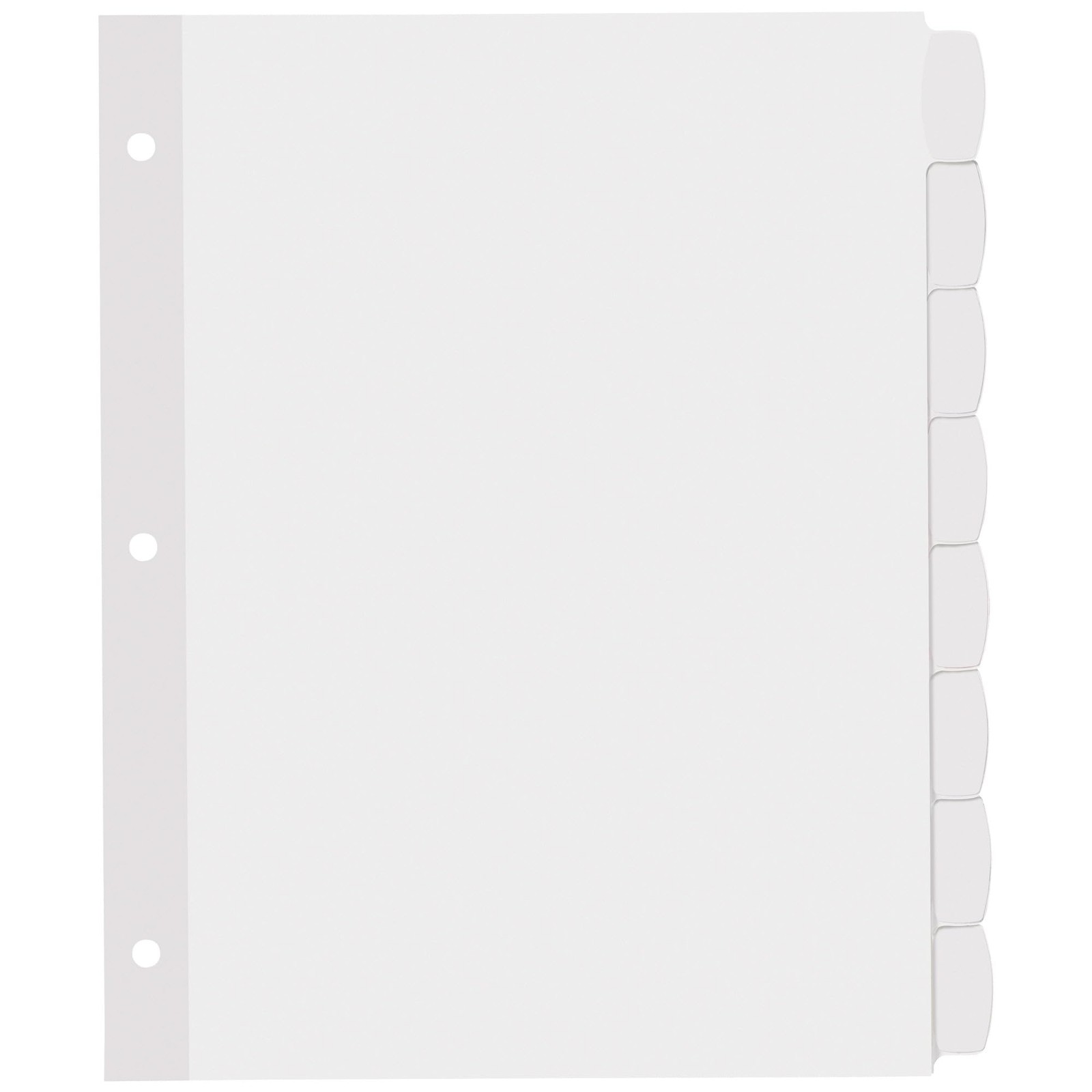 Avery Big Tab Printable White Label Dividers for 3 Ring Binders 8 Tabs per Set W