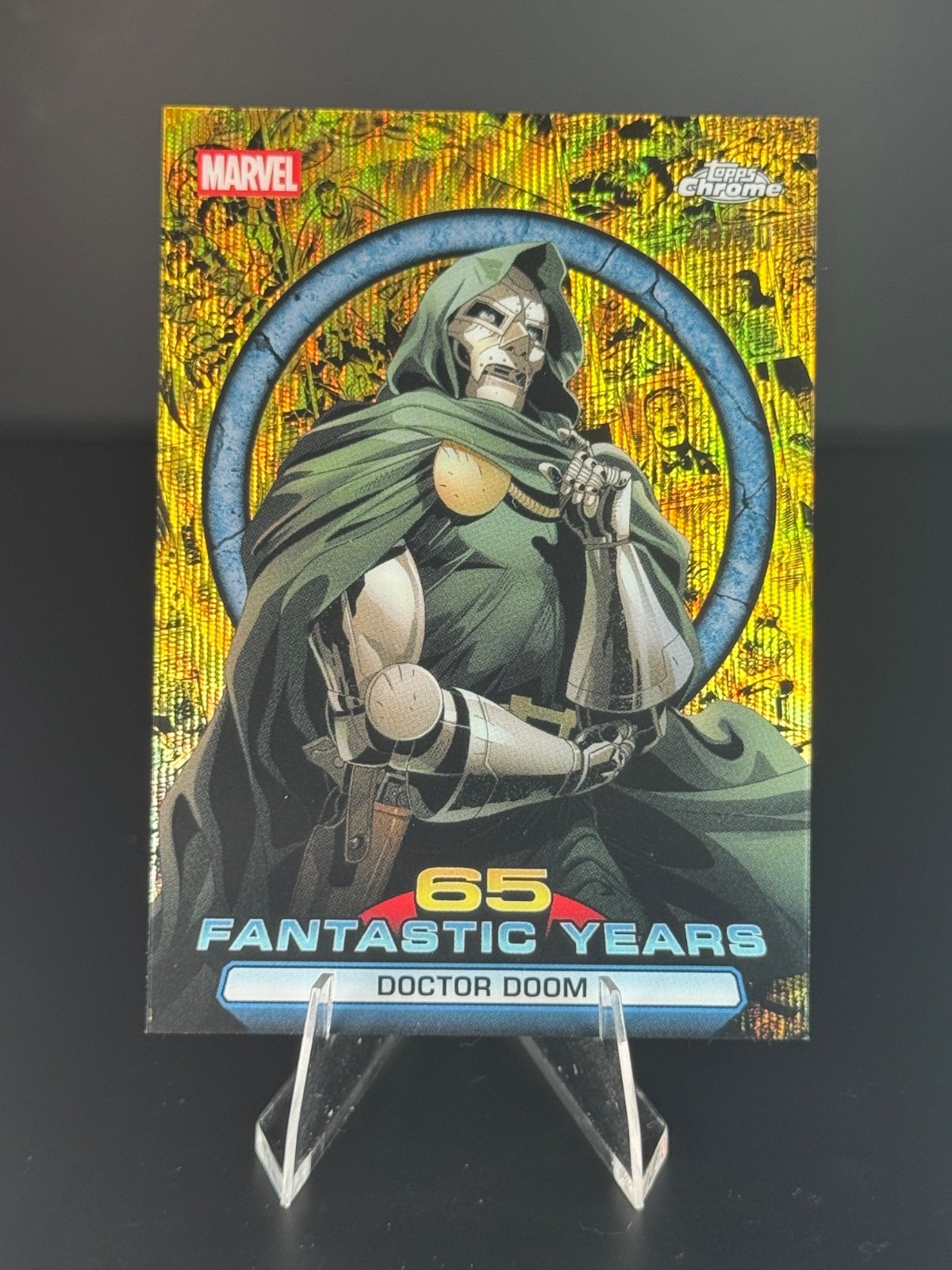 2026 Topps Chrome Marvel – Doctor Doom Gold Wave /50 Fantastic Years Doomsday