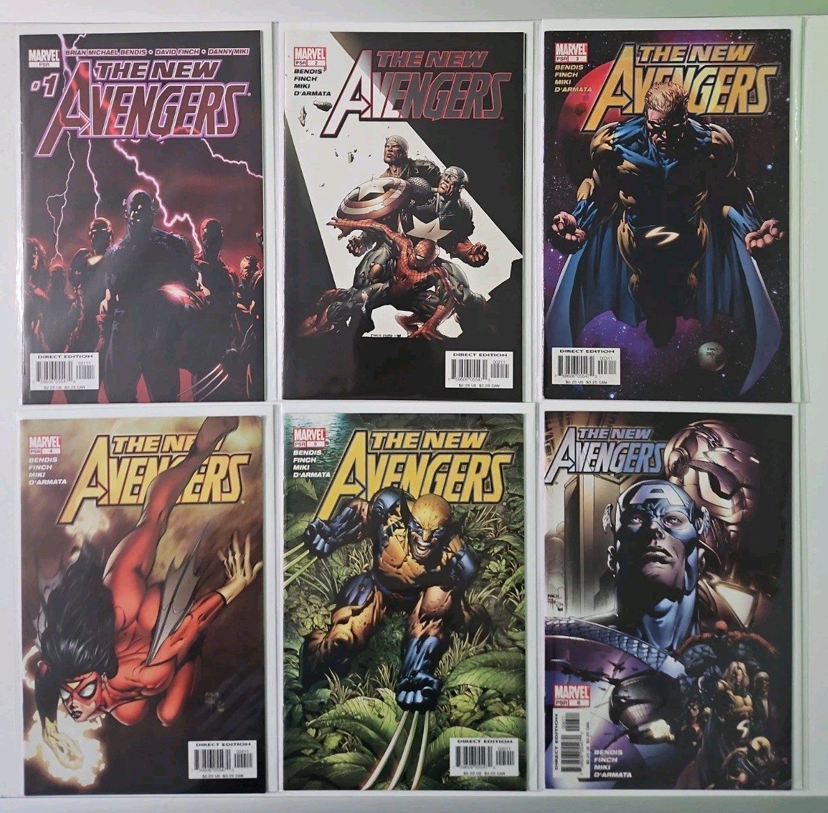 The New Avengers #1-6 Bendis High Grade Marvel Lot Of 6!
