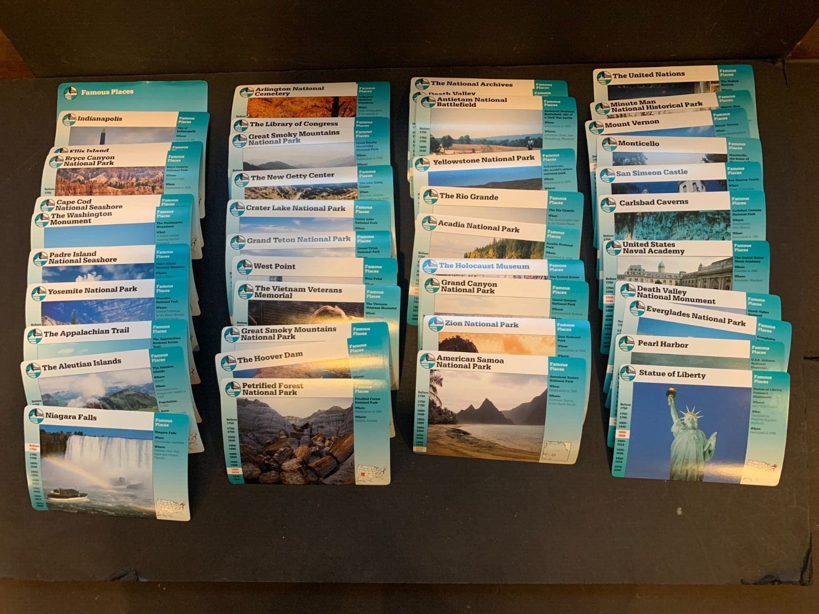 1994-2001 Grolier Story of America History Famous Places 80+ Card Set Lot