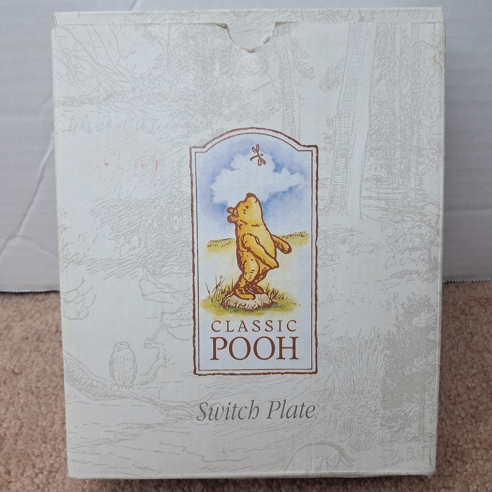Disney’s Classic Winnie The Pooh Bear Ceramic Light Switch Plate Cover Disney