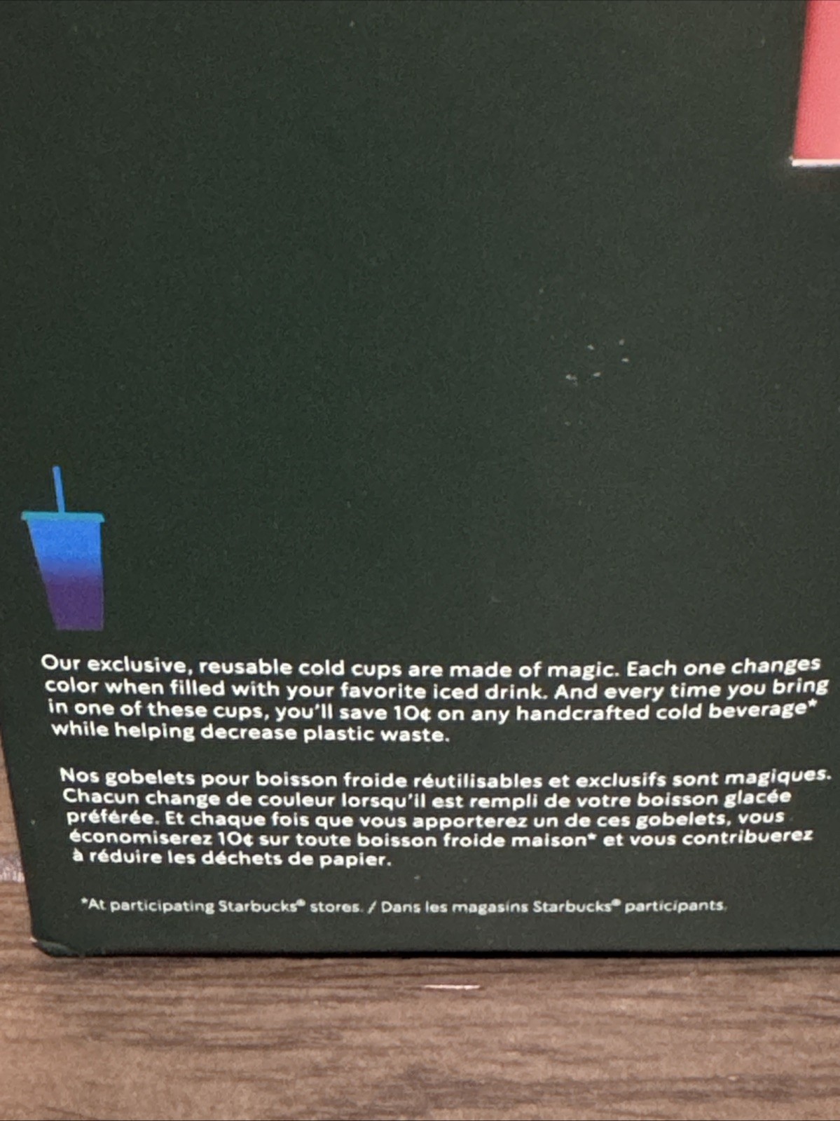 5 Starbucks Reusable Color Changing Cold Cups, Venti size 24 oz, Brand new