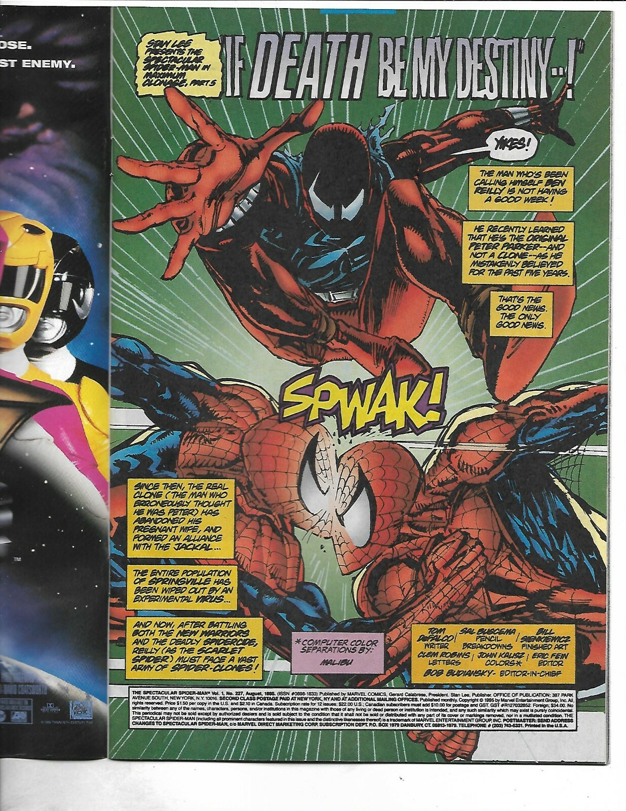 Spectacular Spider-Man #227, 1995, 9.8, NEAR MINT/MINT, Stan Lee era classic