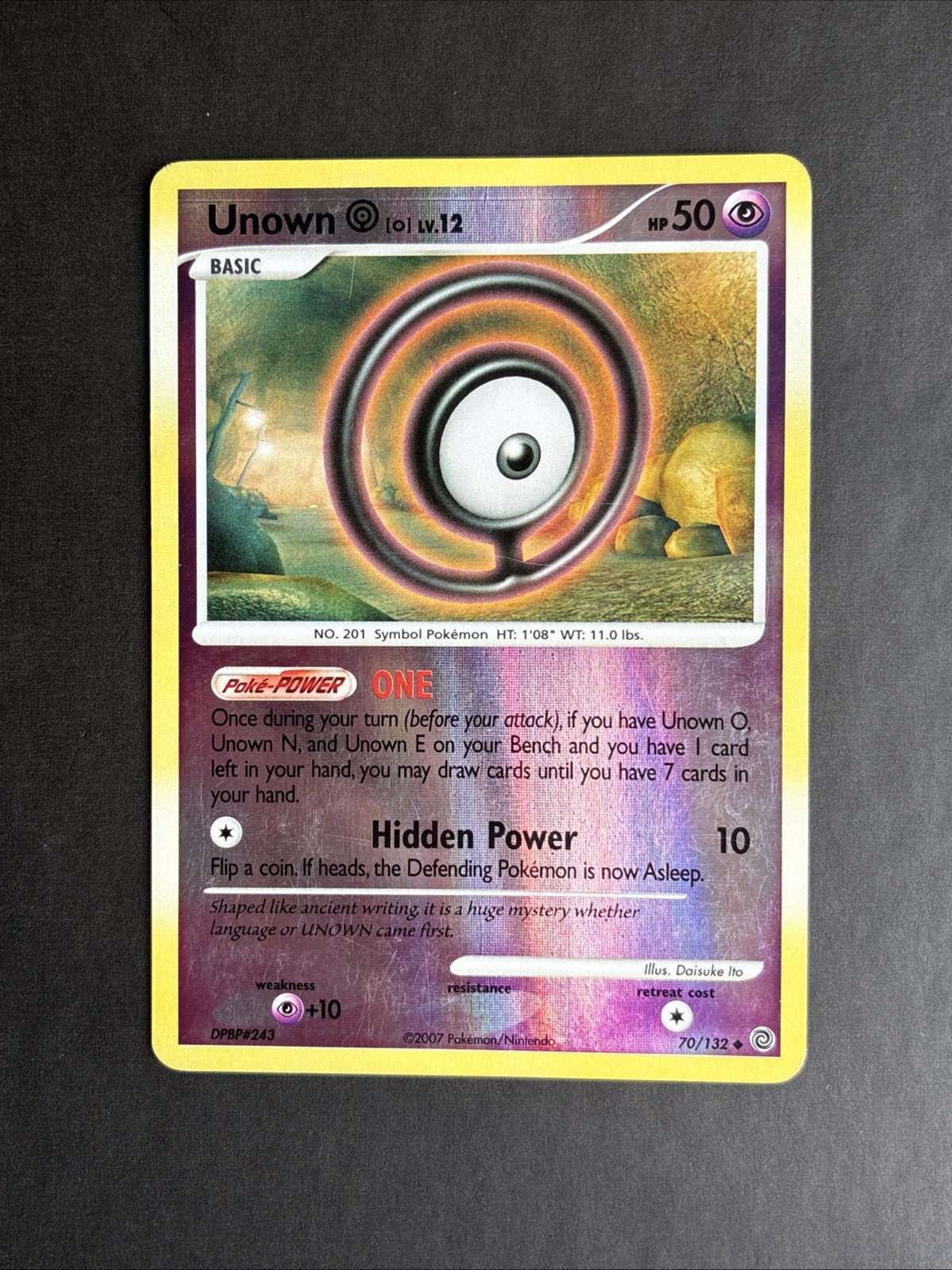 Pokémon TCG Unown [O] Secret Wonders 70/132 Reverse Holo Uncommon LP