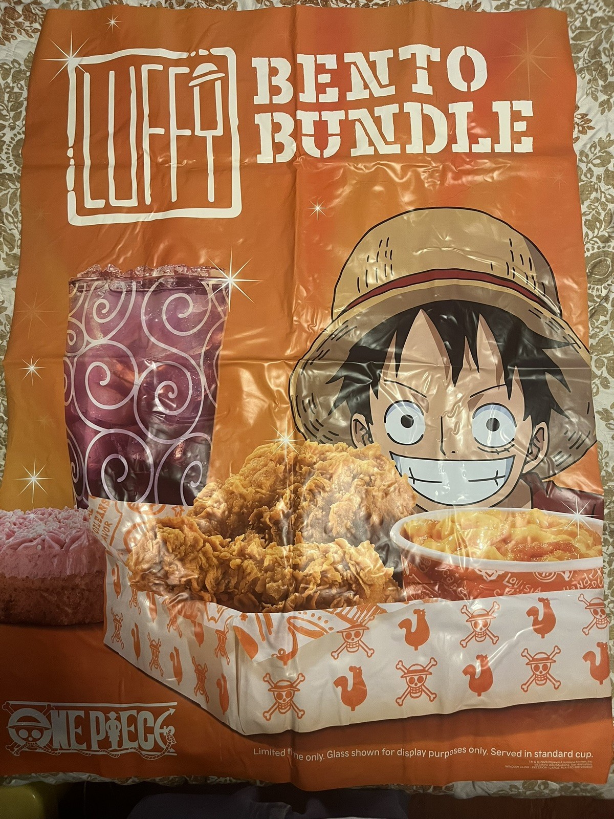 Popeyes One Piece Luffy Collectible Bento Box 2026 POSTER