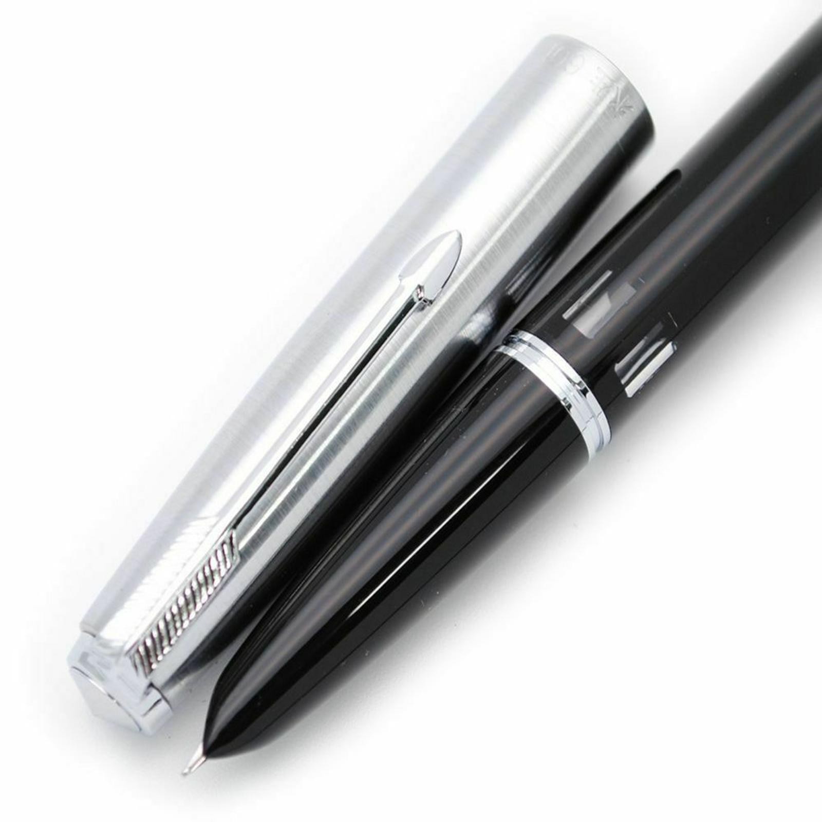 Vintage Wing Sung 601 Steel Cap Vacumatic Fountain Pen F Nib Ink Pen xx