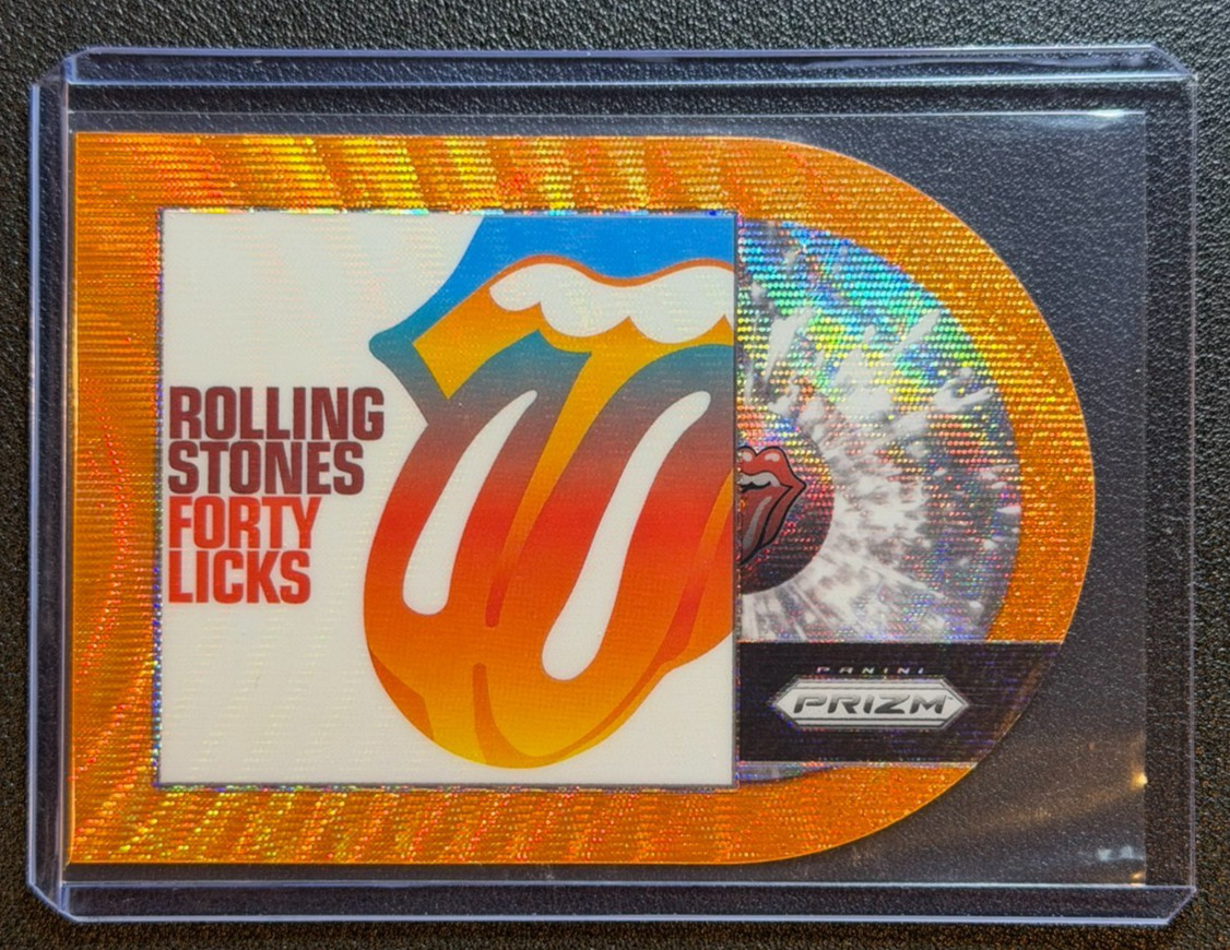 2025 Panini Prizm The Rolling Stones Forty Licks Die-Cut Orange Prizm /199 #30