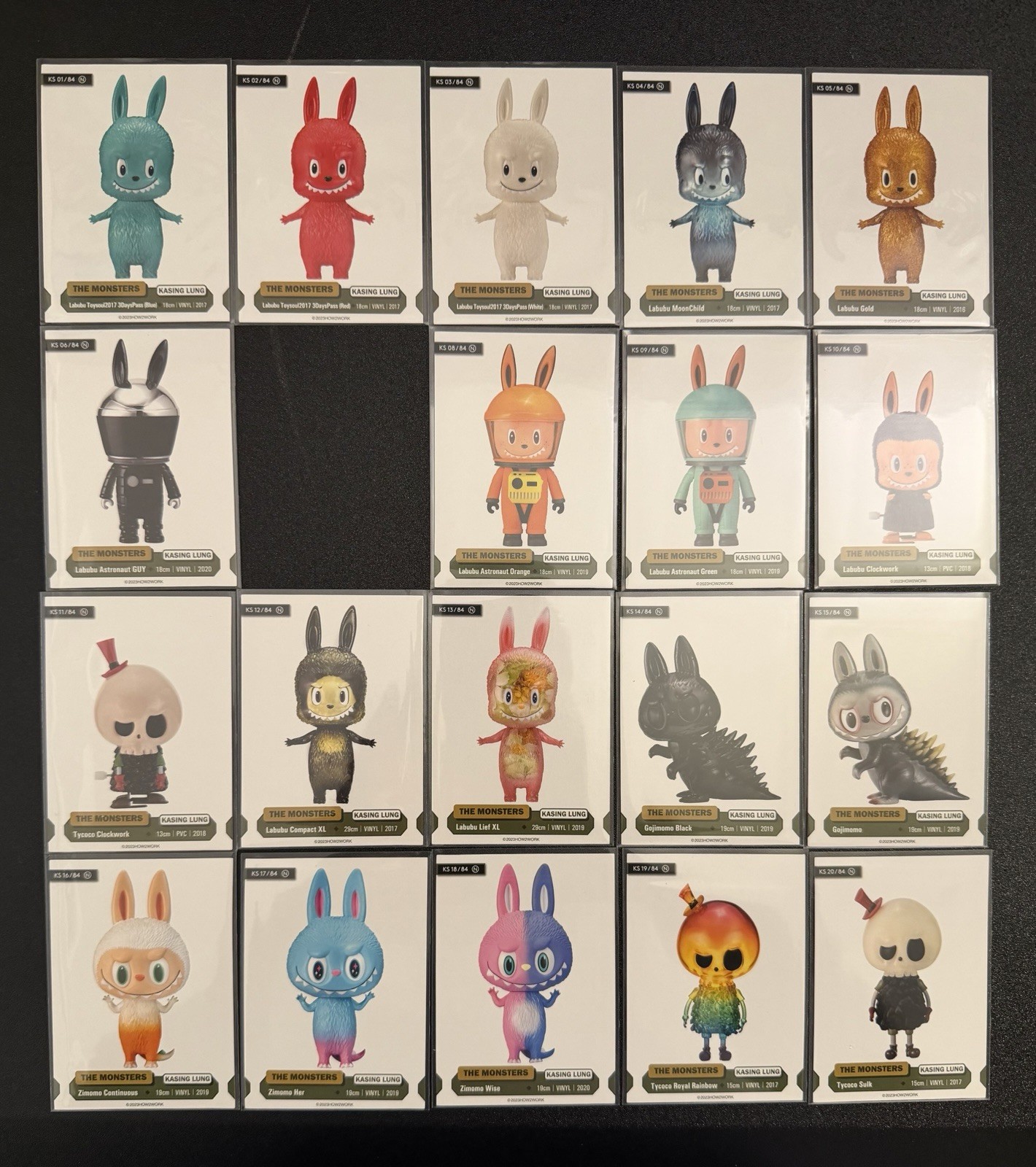 Kasing Lung The Monsters Series 2 Trading Cards / Base Cards / Incomplete