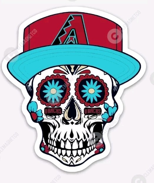 Arizona Diamondbacks Sugar Skull STICKER – MLB Premium Vinyl ARZ Bright colors