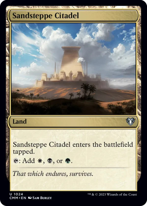 Sandsteppe Citadel MTG NM CMM – Commander Masters