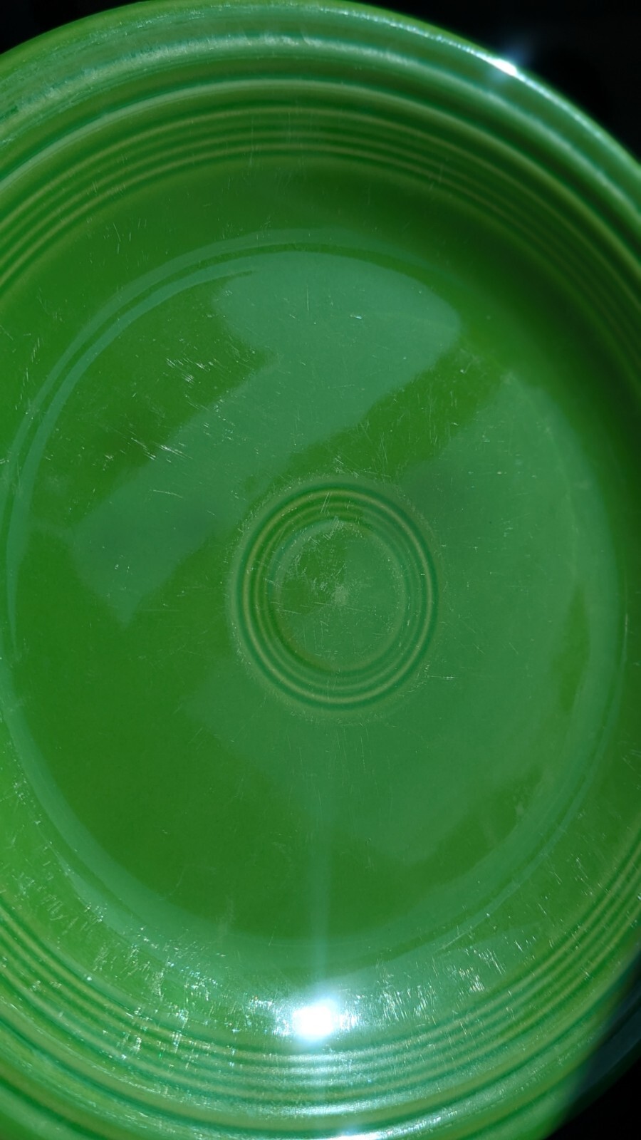 FIESTA WARE Green Lime CHARTREUSE Modern Retired DINNER PLATES 10.5in Set of 5