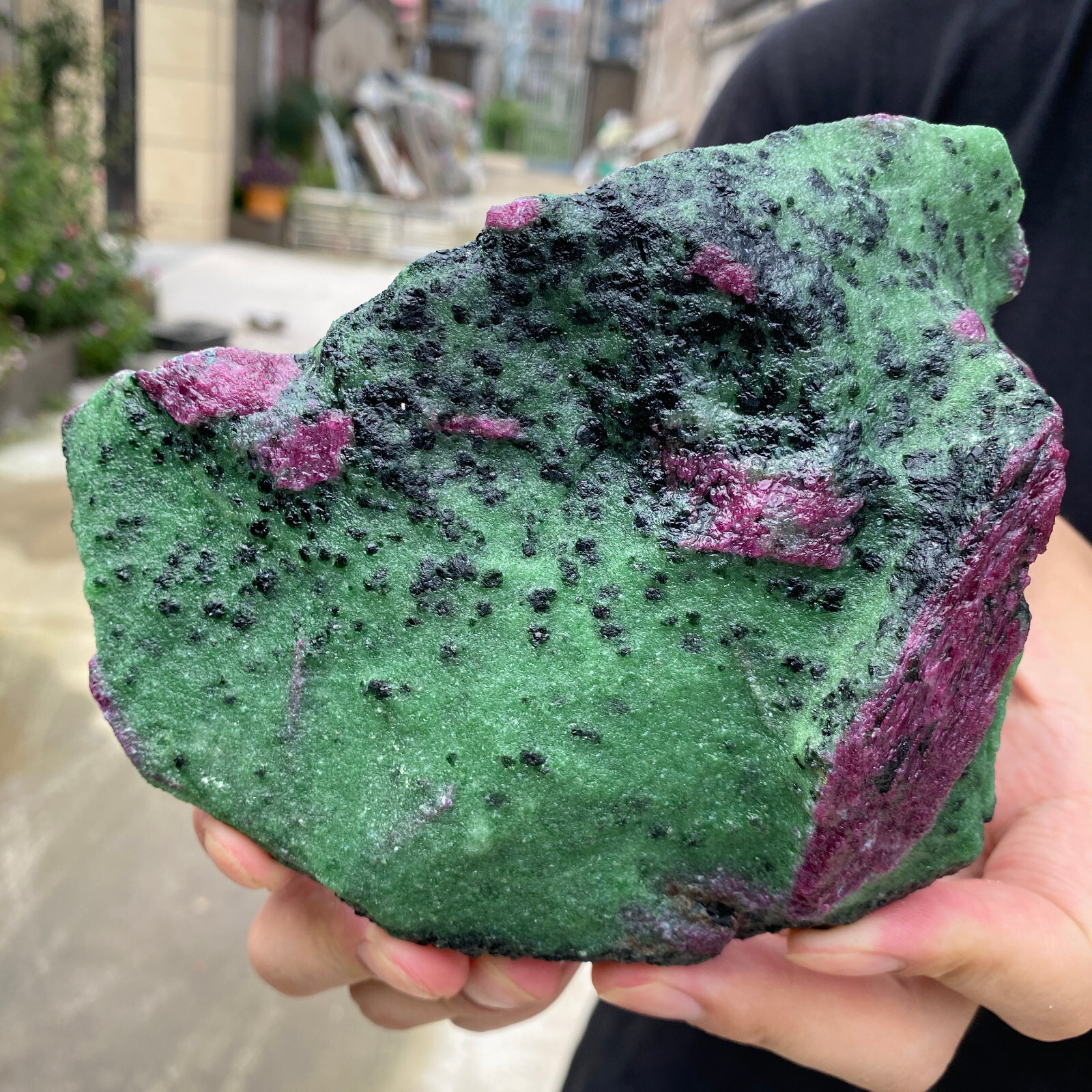 2.6lb Rare Natural Ruby Zoisite Quartz Crystal Gemstone Rough Mineral Specimen