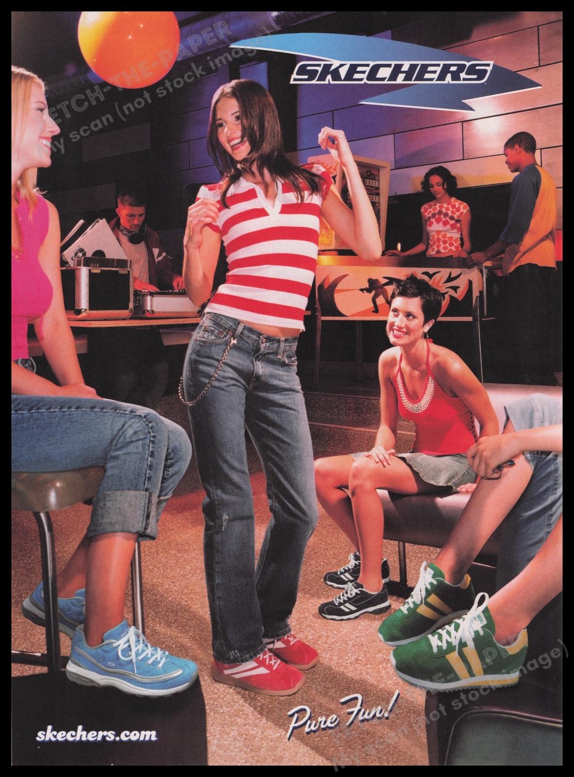 Skechers Shoes 2000s Print Advertisement Ad 2003 Legs Dance Teens Party