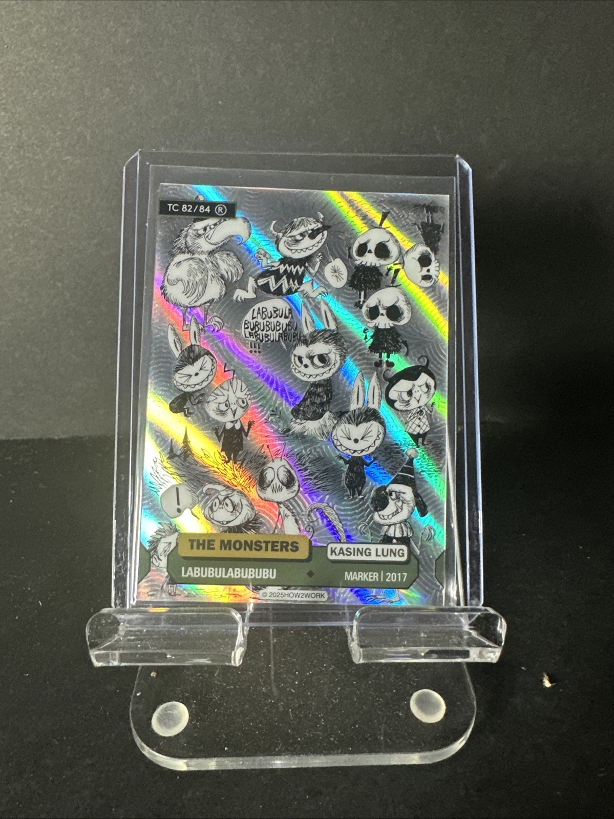 🔥RARE HOLO! 2025 How2Work THE MONSTERS “LABUBULABUBUBU” 82/84 R Labubu Lung!🔥