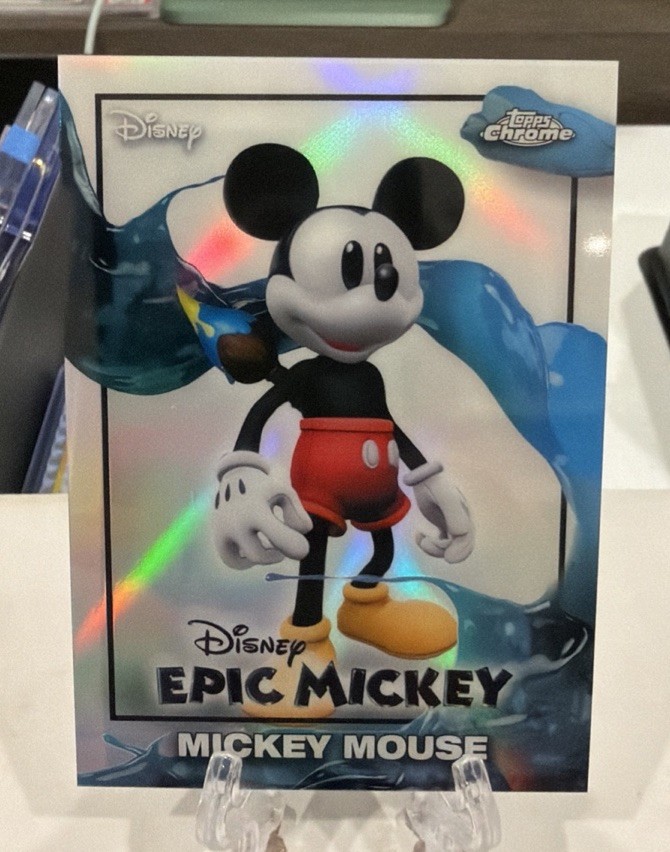 2026 Topps Disney Neon Chrome Mickey Mouse Epic Mickey Refractor #EM-20