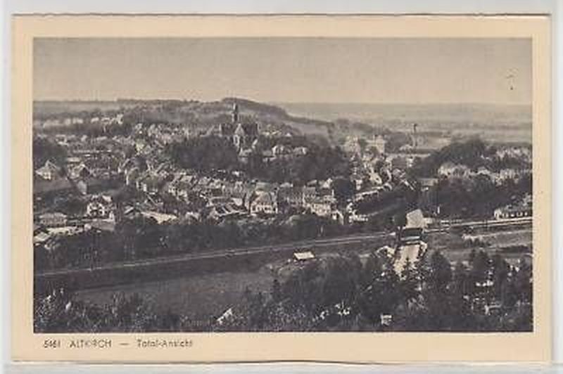 43447 Postcard Altkirch Alsace total view around 1930