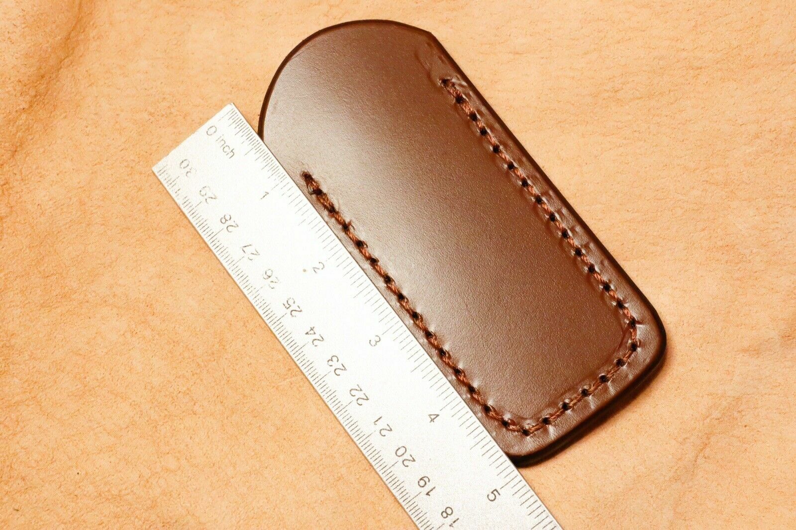 Custom Leather Pocket Sheath for Small Closed Pocket Knife or similar