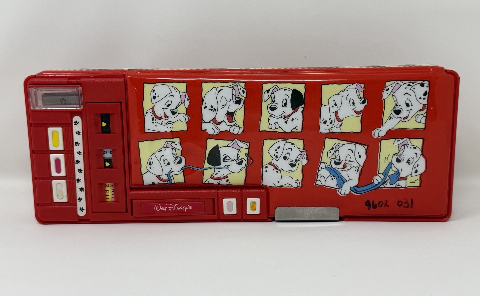 101 Dalmatians Push Button Pop-Up Pencil Case Holder Vintage Works Employee Find