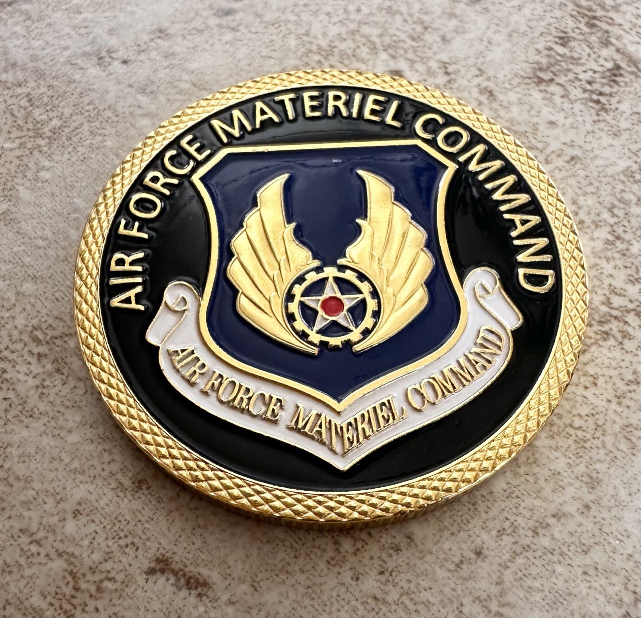 AIR FORCE MATERIAL COMMAND Challenge Coin in Velvet Case ·IN STOCK· ·GREAT GIFT·