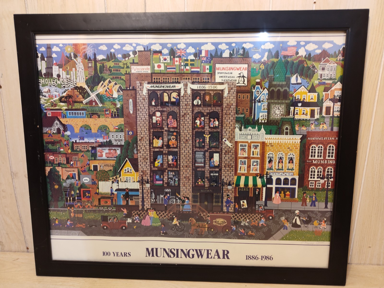 Rare Munsing Wear 1886-1986 100th Anniversary Print Signed by Merry Kohn Buvia