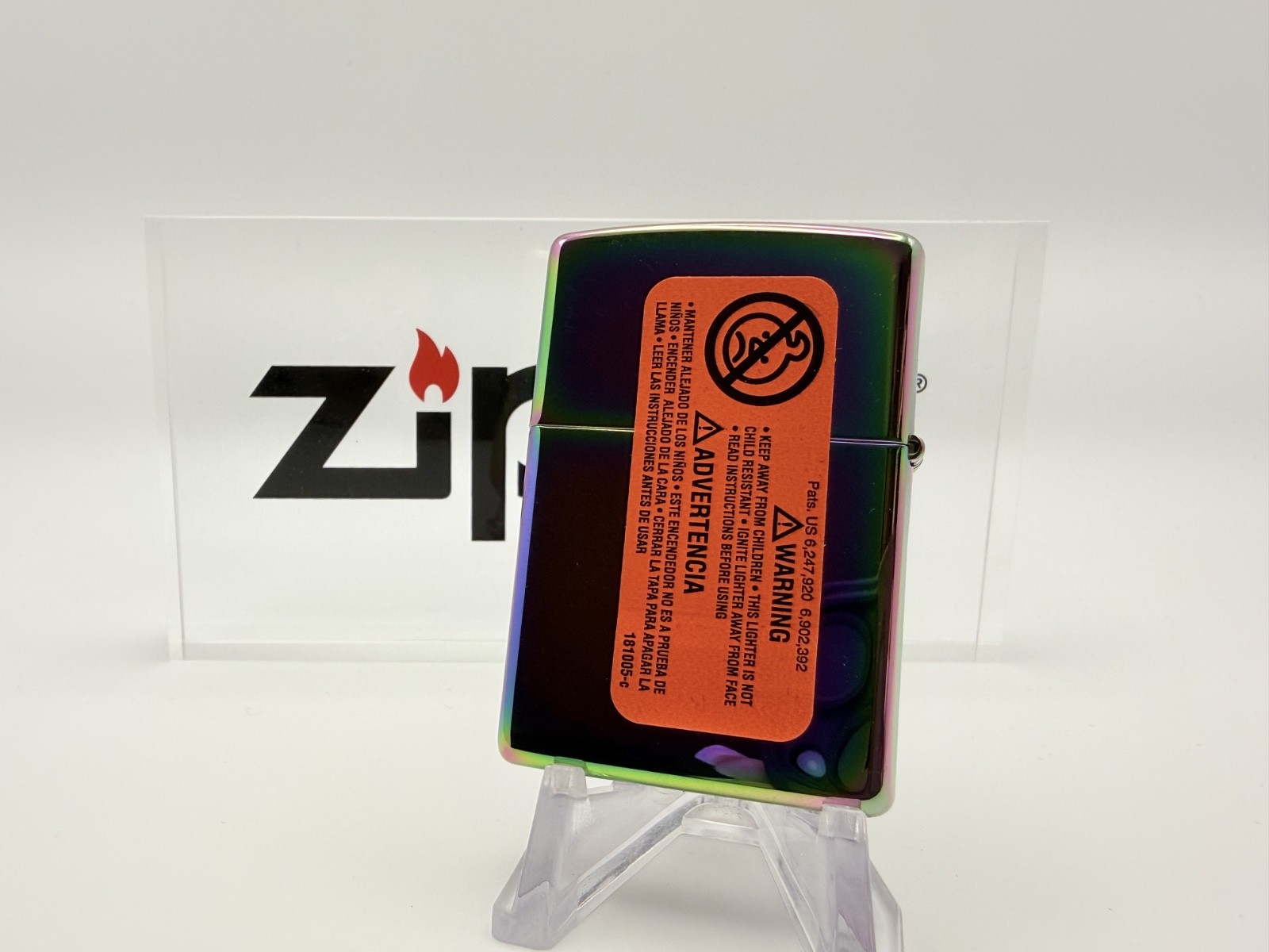 GENUINE ZIPPO LIGHTER MULTI-COLOUR DOT MATRIX TWO TONE DESIGN BOXED AND NEW