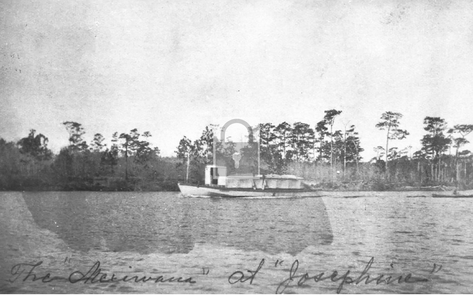 1909 Boat At Josephine Alabama AL – Reprint