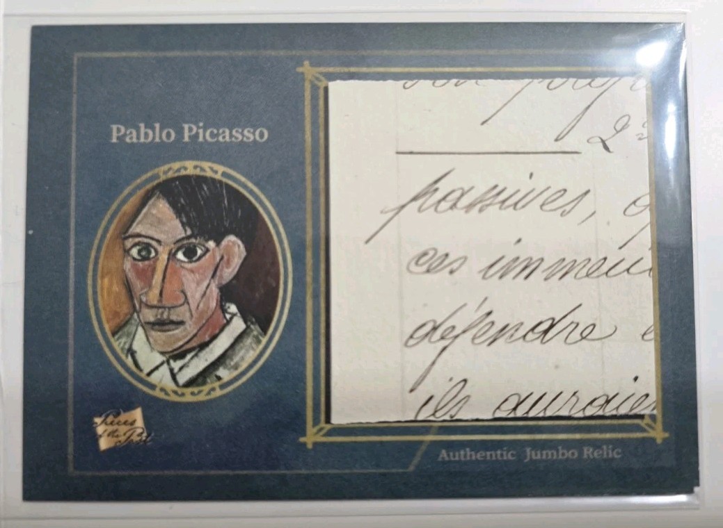 2025 Pieces of the Past 241 Pablo Picasso Handwritten Jumbo Relic