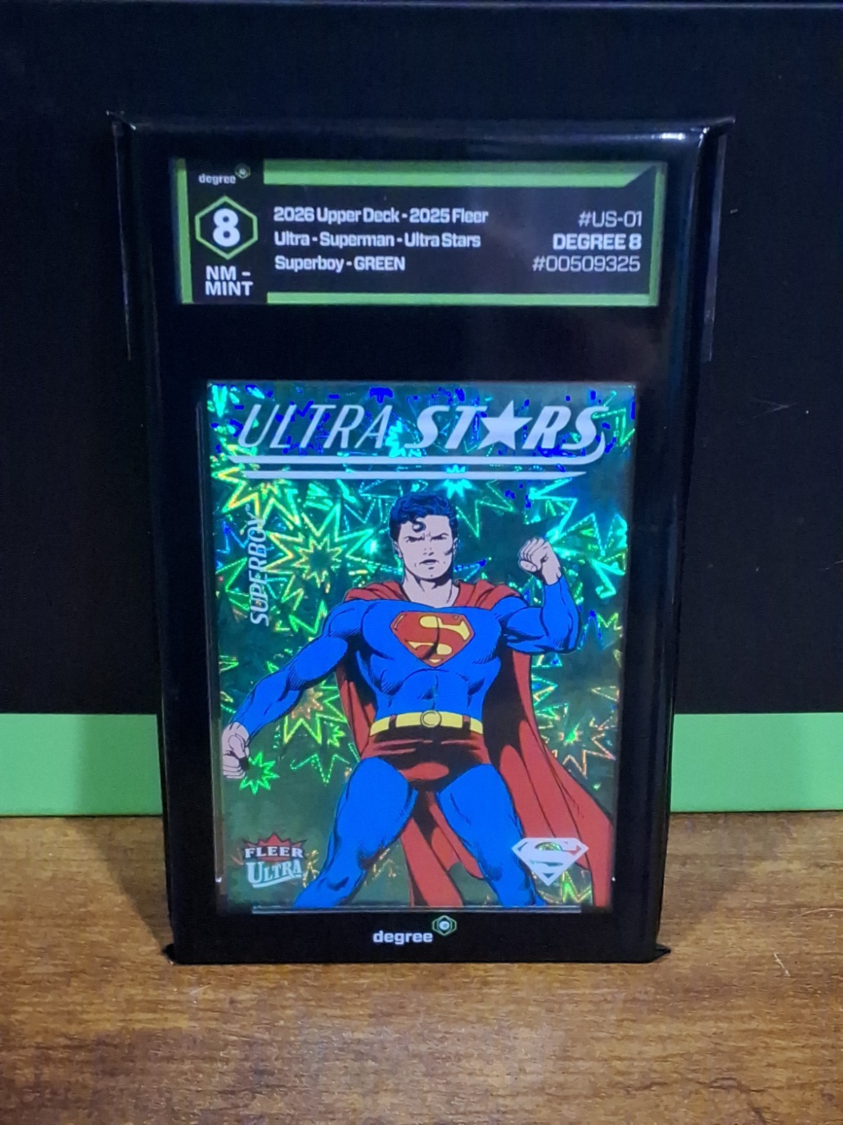 Superboy Clark Kent 2025 FLEER ULTRA SUPERMAN ULTRA STARS CARD GREEN #US-01 🔥