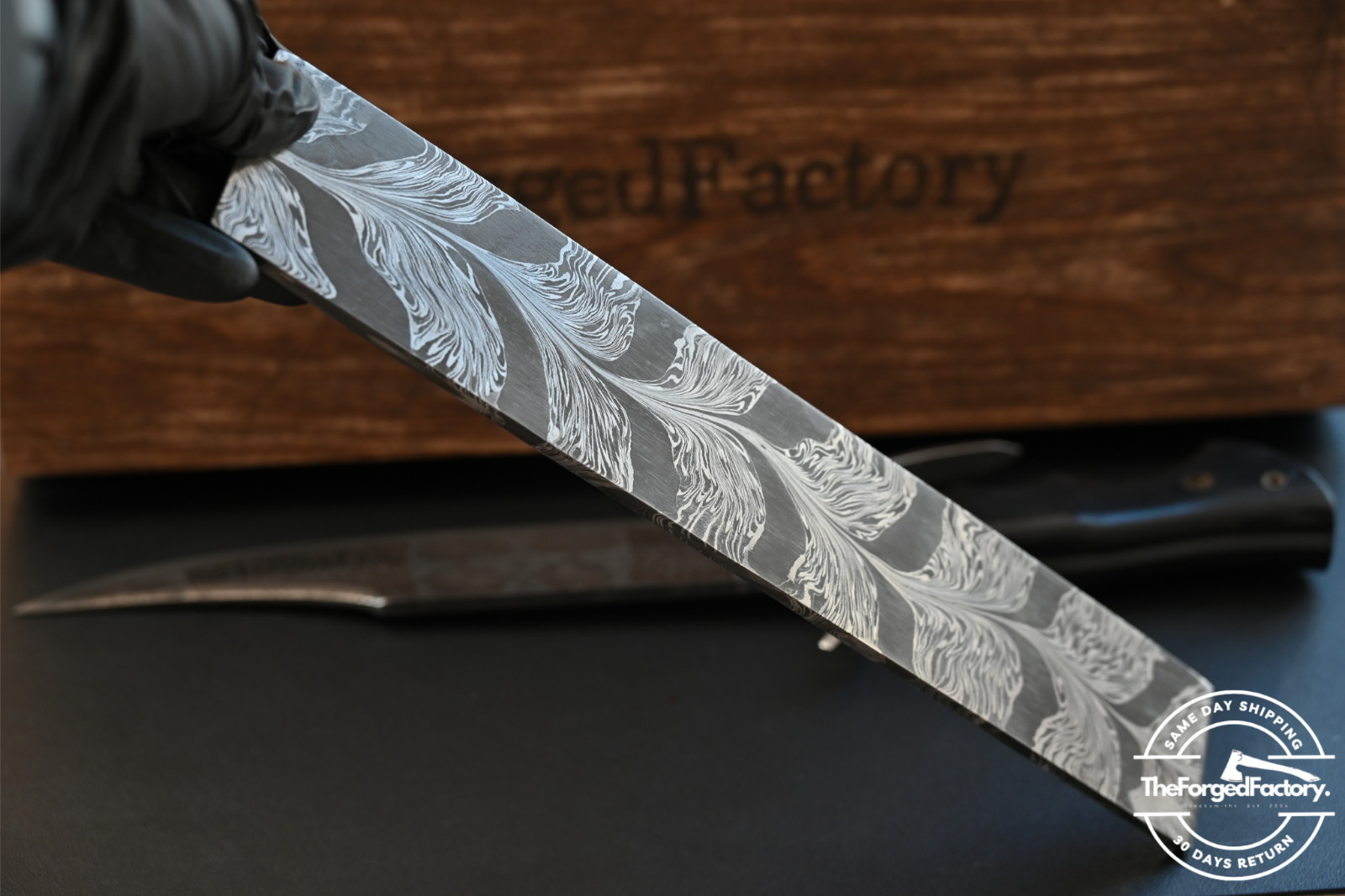 Custom handmade damascus steel Snake Pattern Billet 12″ For Knife Making