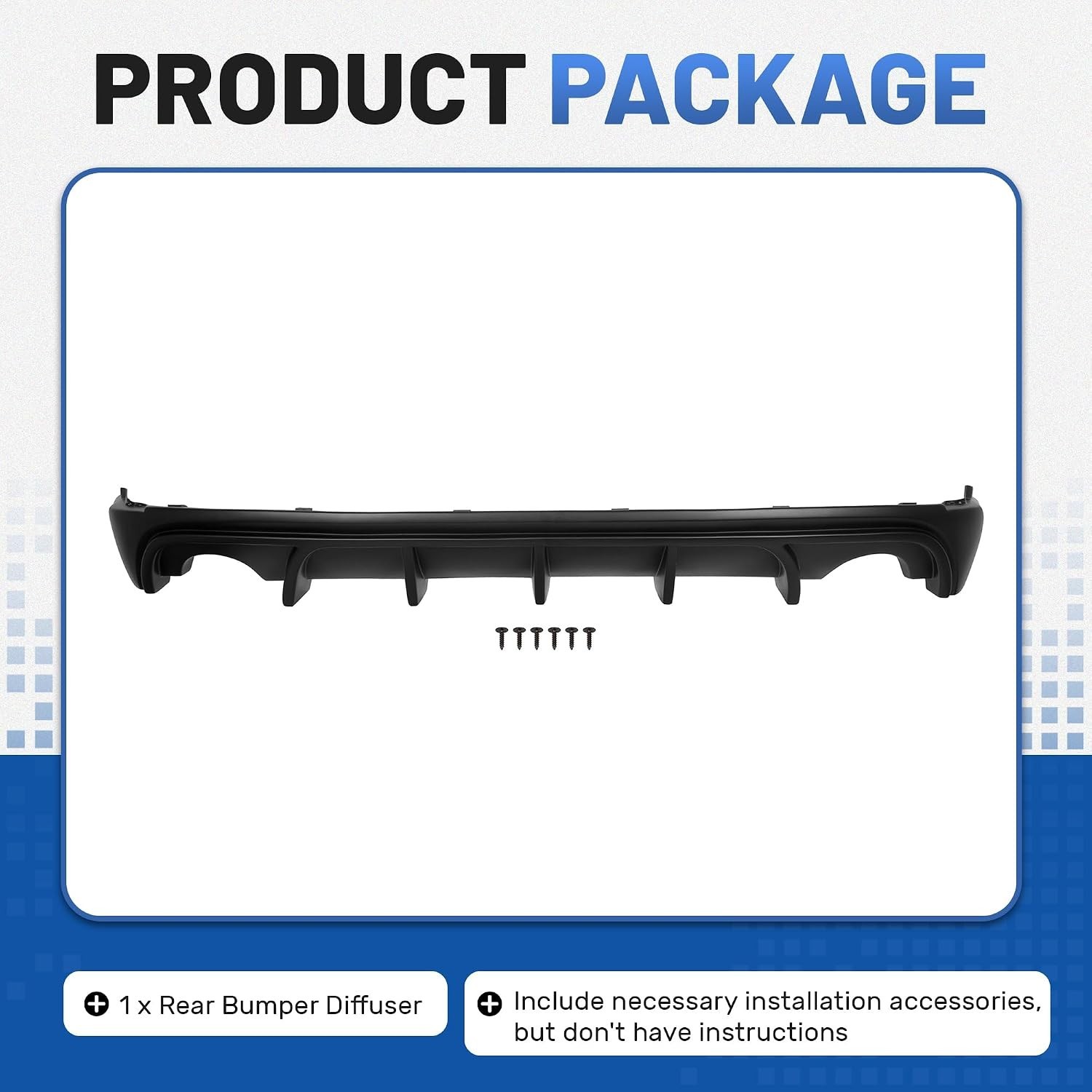 Rear Bumper Diffuser Compatible with 2014-2016 Lexus IS250 IS350 IS200T 4-Door O