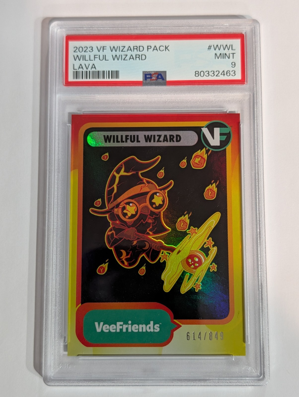 WILLFUL WIZARD LAVA /849 – VeeFriends NSCC EXCLUSIVE PSA 9