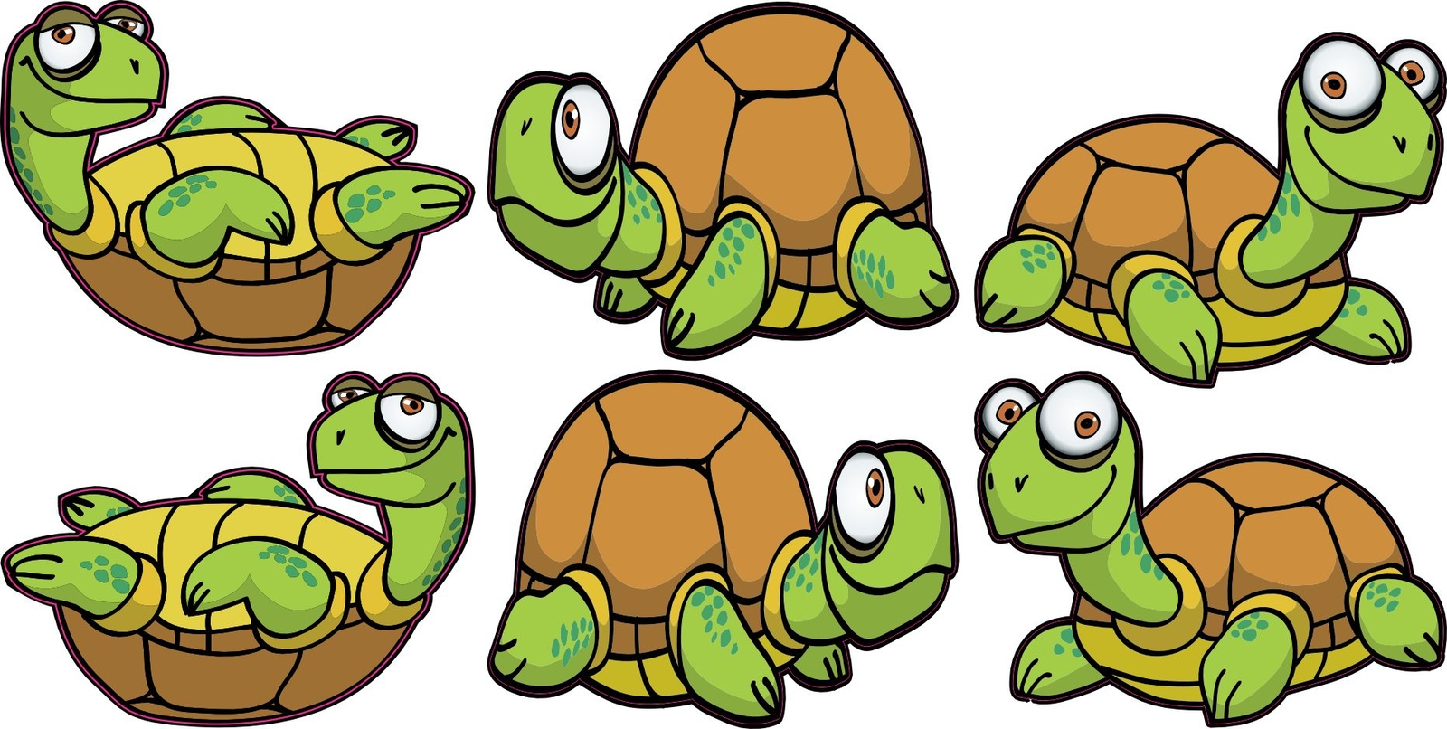 StickerTalk Cute Turtle Vinyl Stickers, 2 inches x 1.5 inches