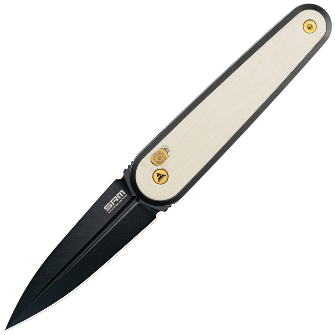 SRM Knives Twin 251MB-GT2 Ambi Lock White G10 Folding Bohler N690 Knife 251MBGT2