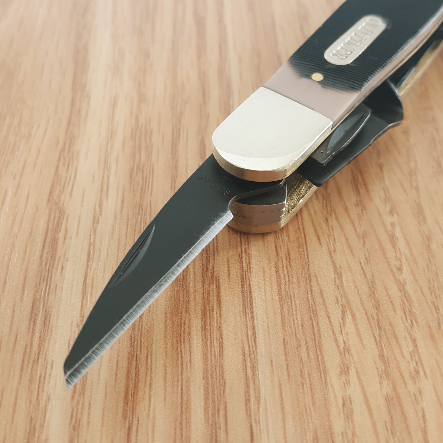Schrade Old Timer Splinter Carving Pocket Knife Carbon Steel Blade Delrin Handle