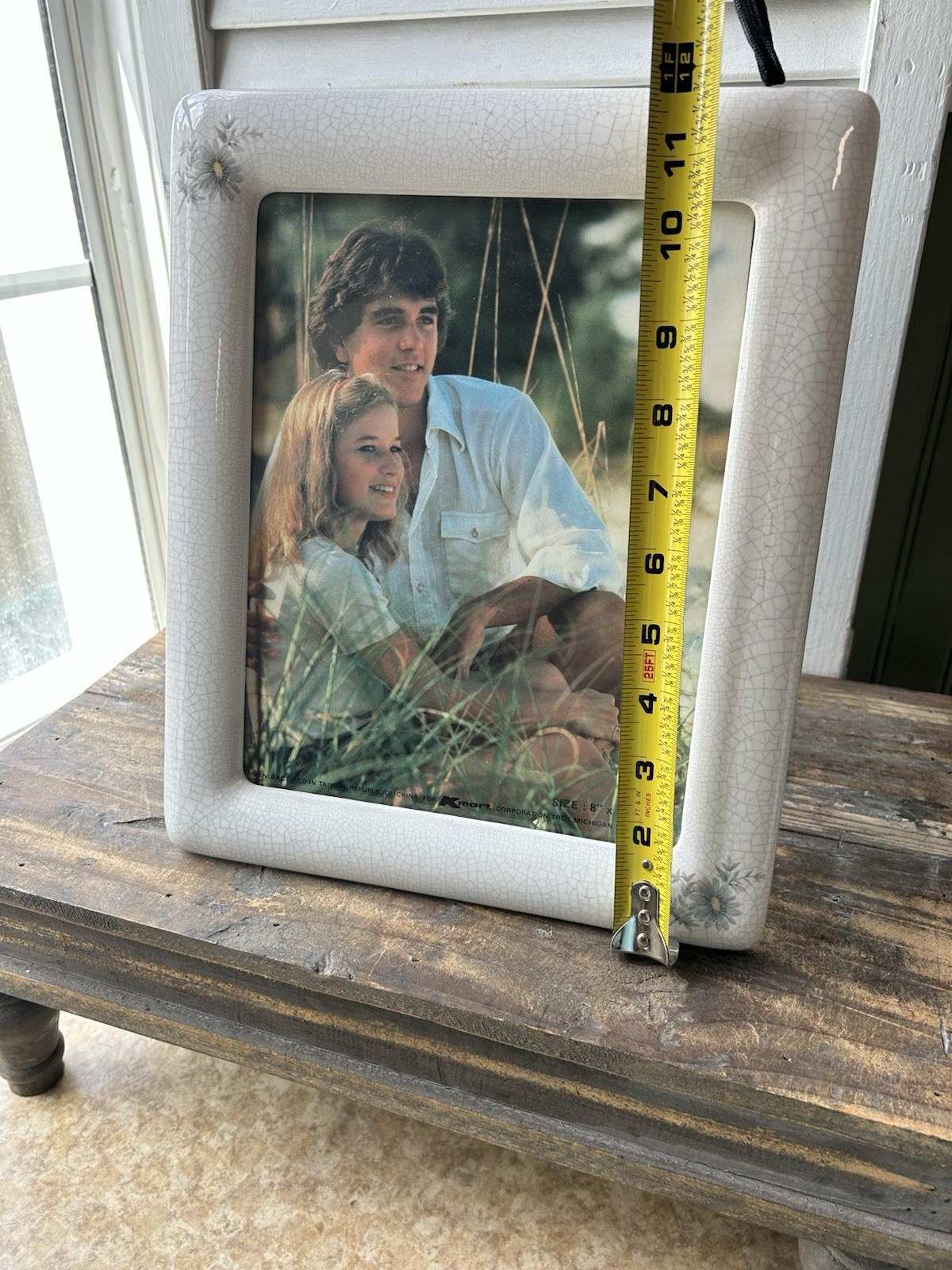 Terragrafics Style – Handcrafted Ceramic Crackle Floral Photo Frame