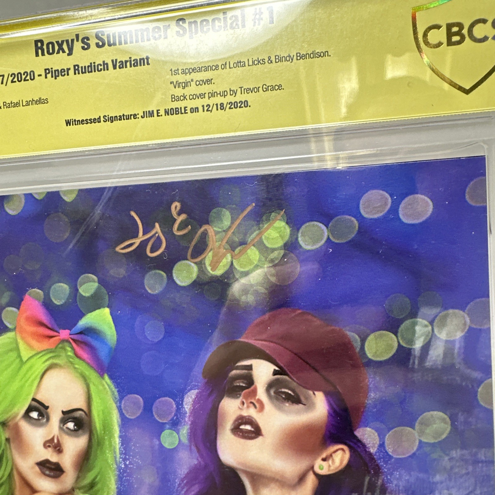 Roxy’s Summer Special CBCS 9.9 Signed Jim Noble 2020 Totally Rad Comics #1 A0