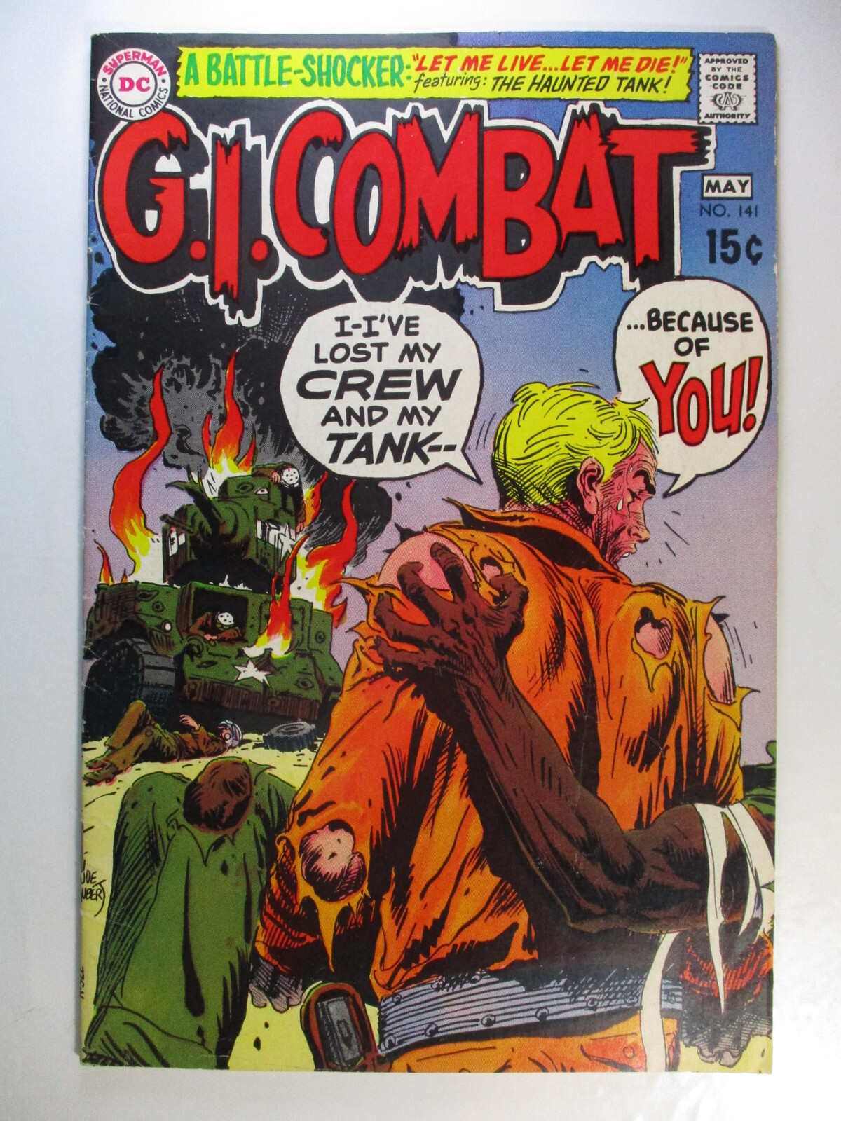 GI Combat #141 Let Me Live…Let Me Die, Haunted Tank, Fine, 6.0, OWW Pages