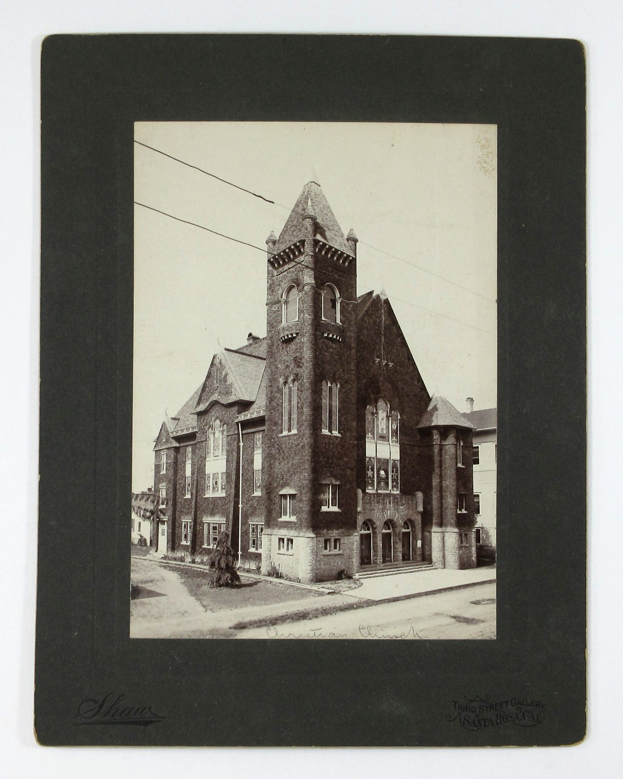 Santa Rosa CA Christian Church Cabinet Photo Shaw Third Street Gallery 1910s
