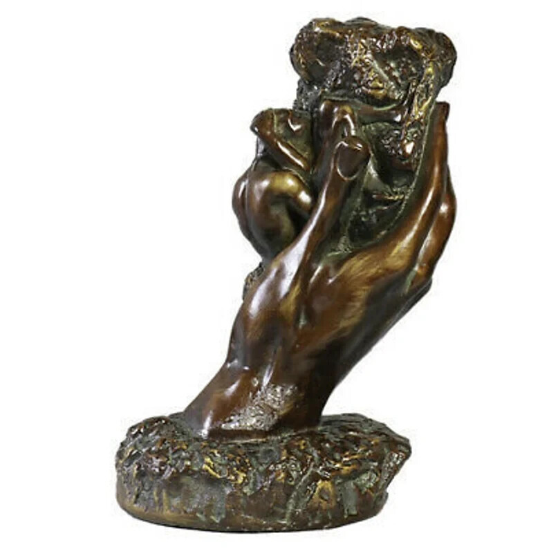Hand of God by Auguste Rodin 13″ Sculpture Replica Reproduction in Dark Bronze