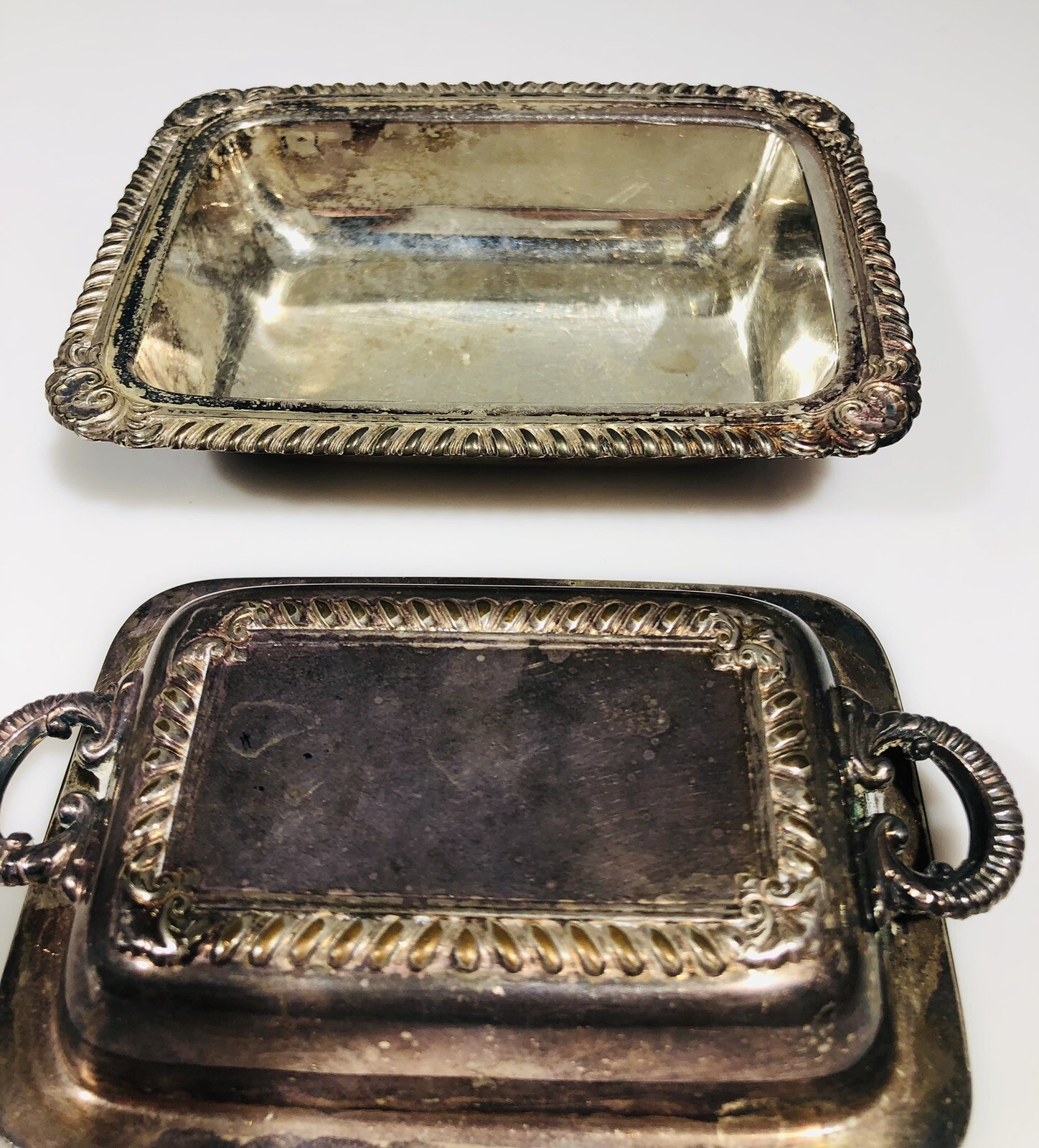 Vintage Silver Plated Rectangular Covered Trinket Box