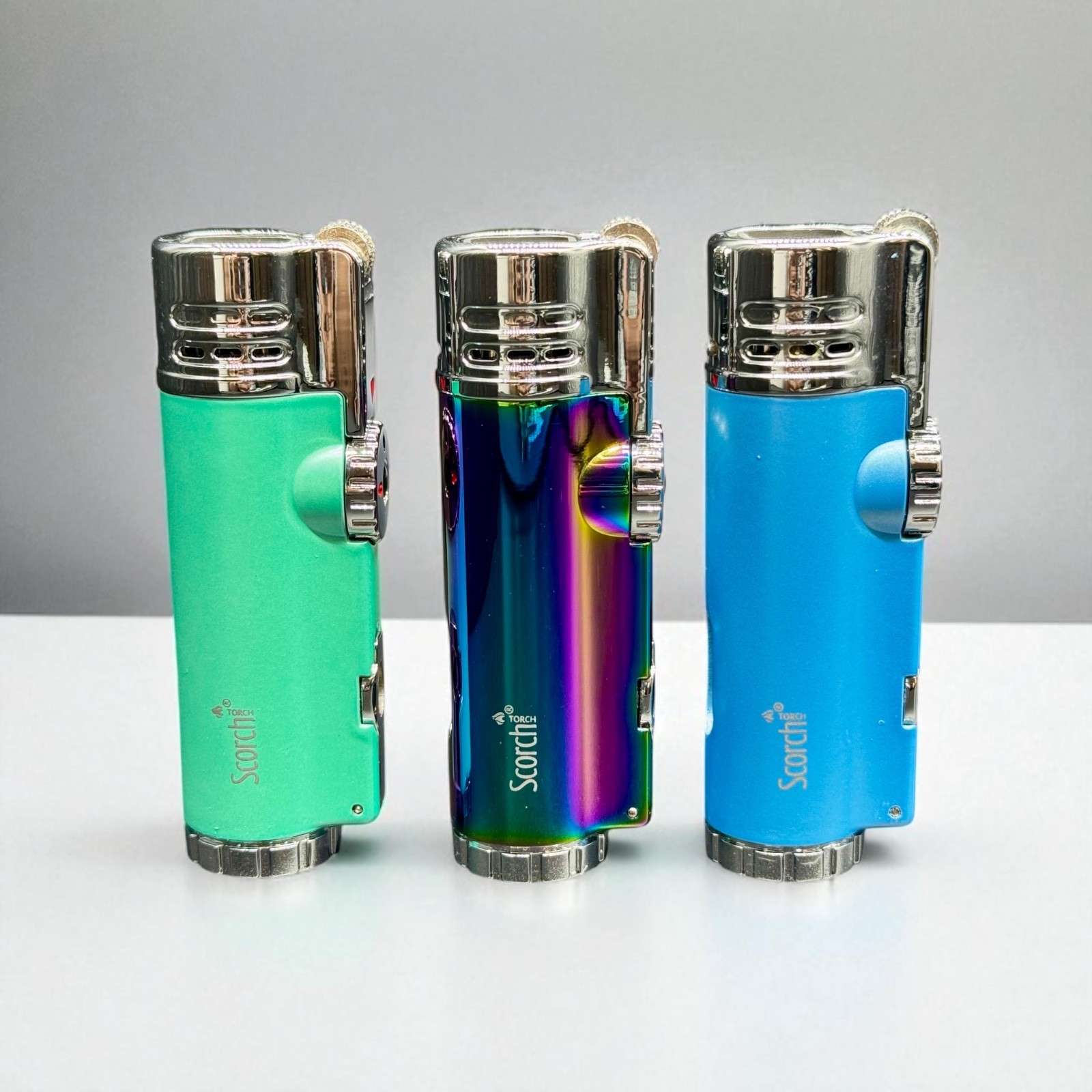 Scorch Torch 61637 Quad Jet Flame Refillable Lighter w/ Butane Gas – Cigar Torch