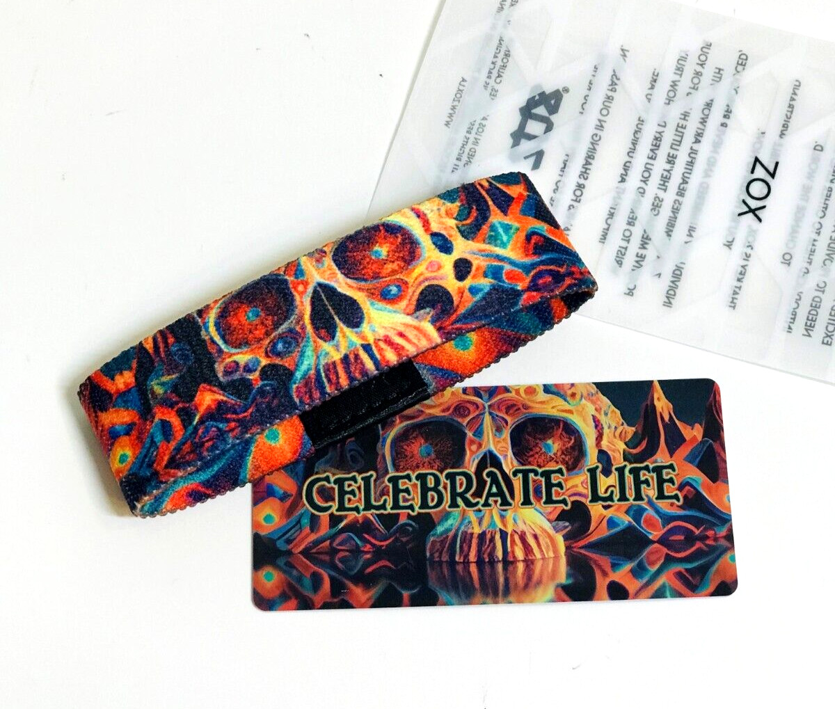 ZOX **CELEBRAT LIFE** Silver Strap Large NIP Wristband w/Card