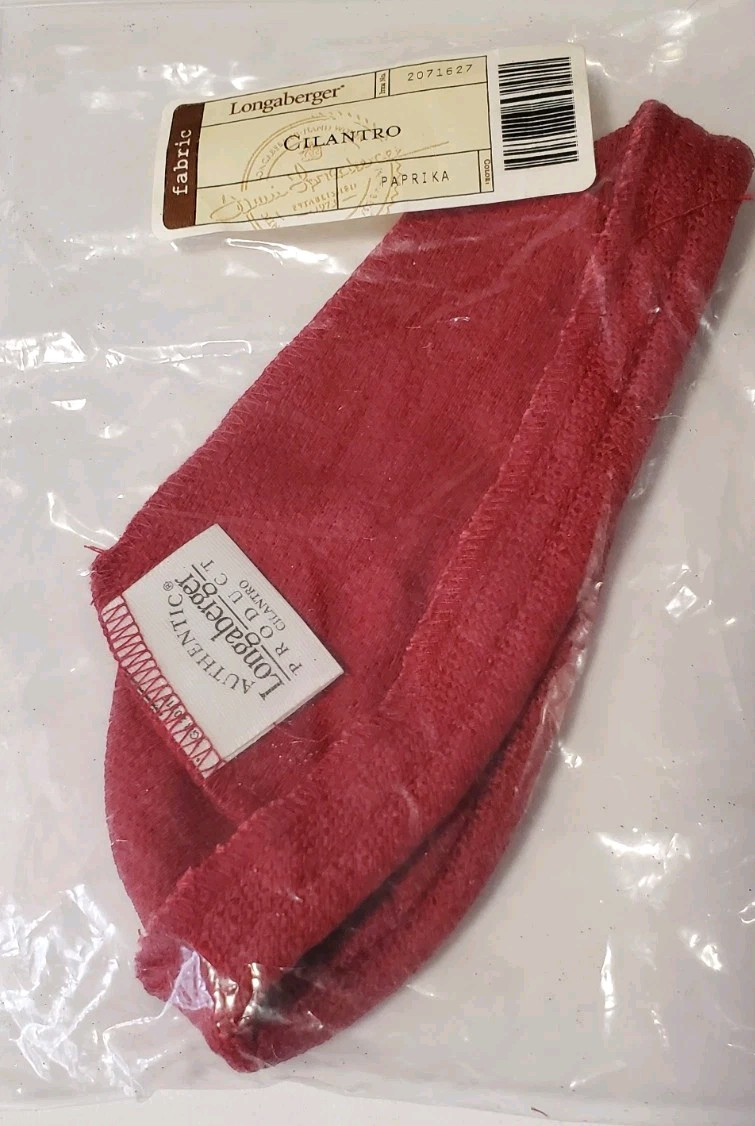 Longaberger Cilantro Basket Liner Fabric Paprika 2071627 New Old Stock
