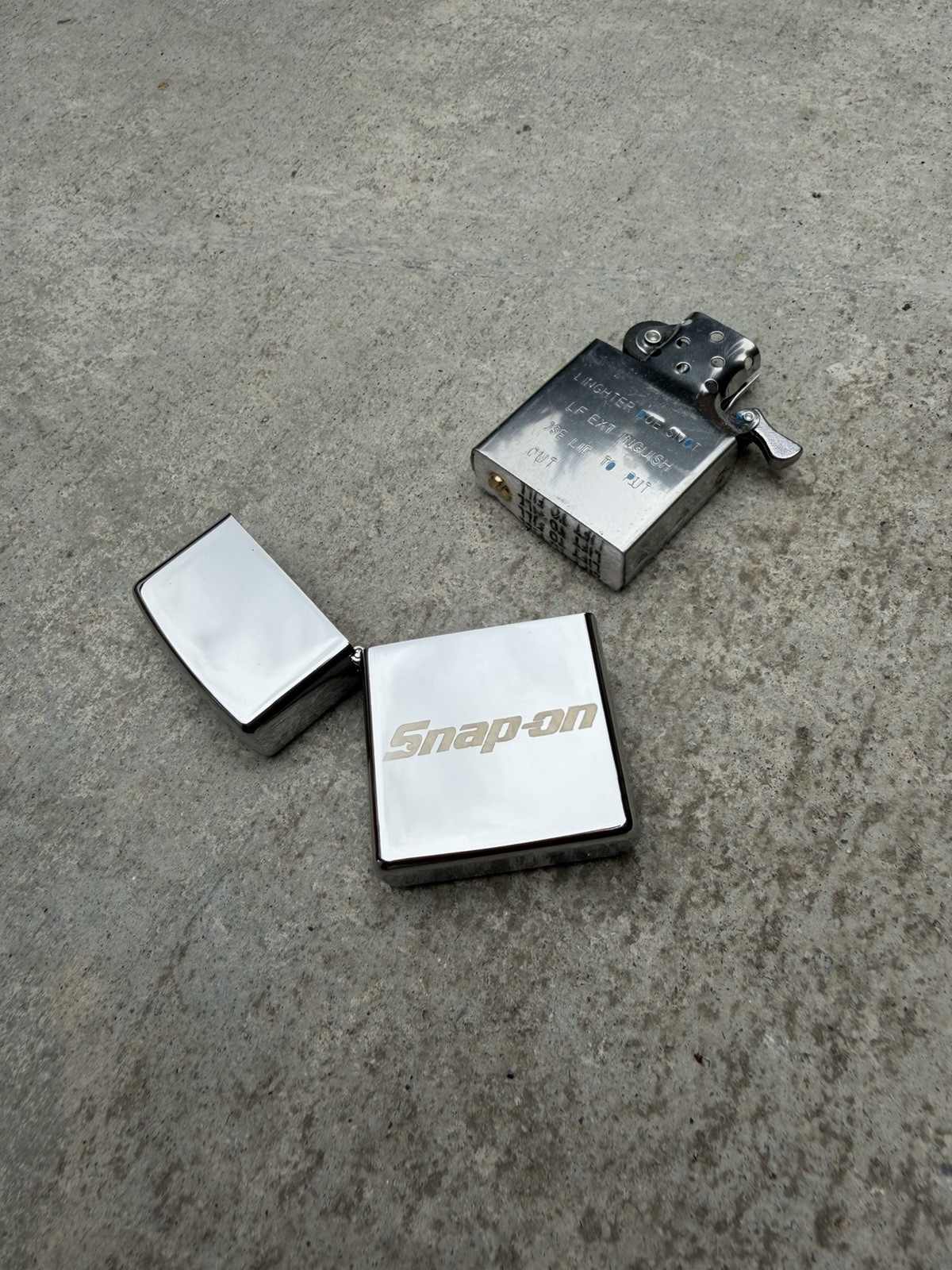 Snap On Tools Cigarette Lighter Polished Chrome Collectible Snap-On Racing