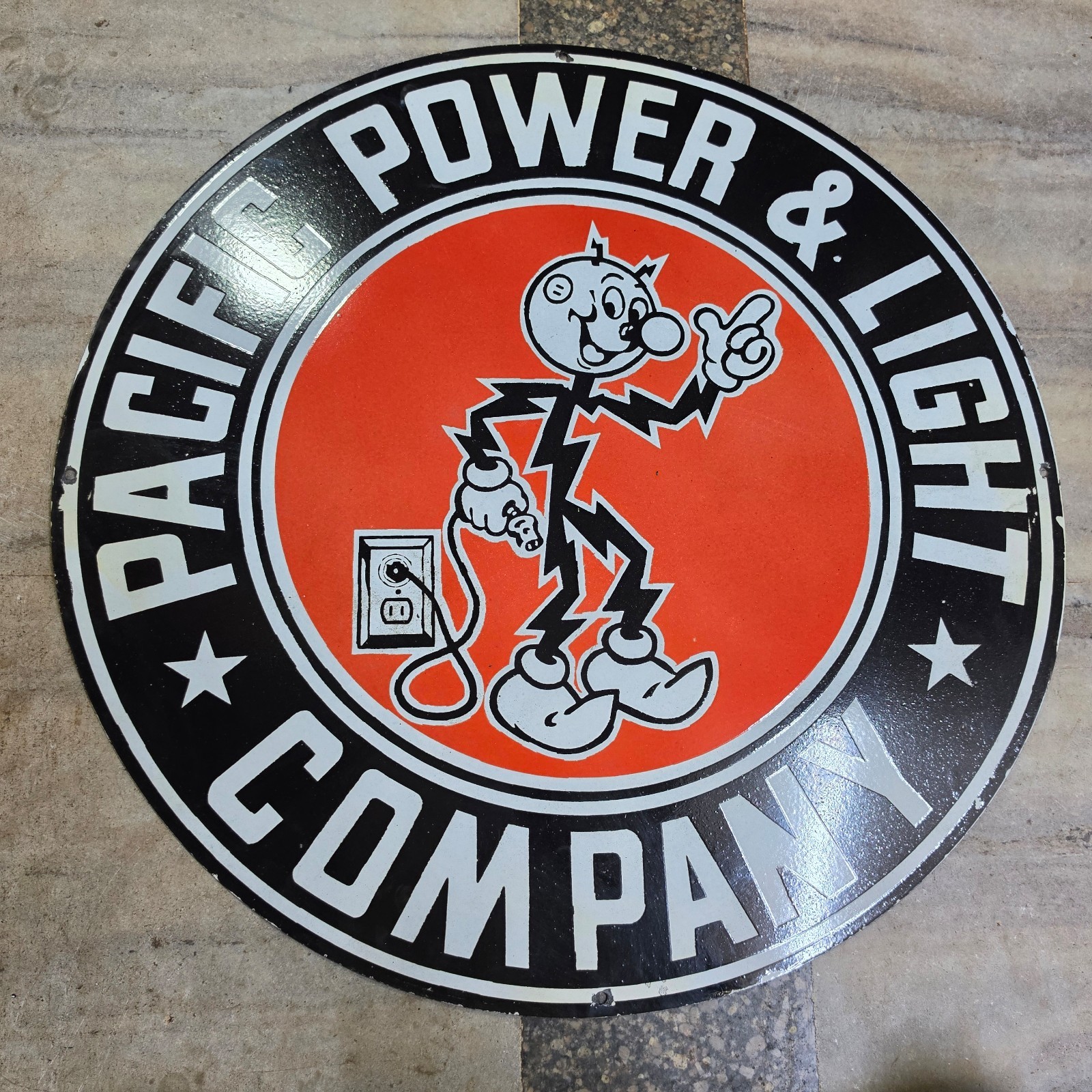 PACIFIC REDDY PORCELAIN ENAMEL SIGN 29 X 29 INCHES