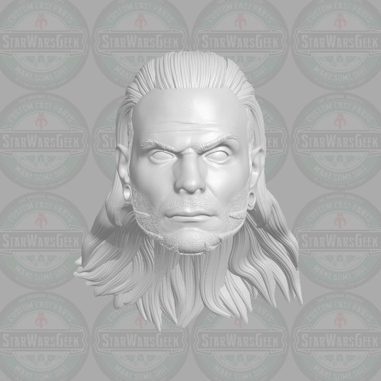 Jeff Hardy custom head for 1:6 1:10 1:12 1:18 WWE TNA wrestling action figures