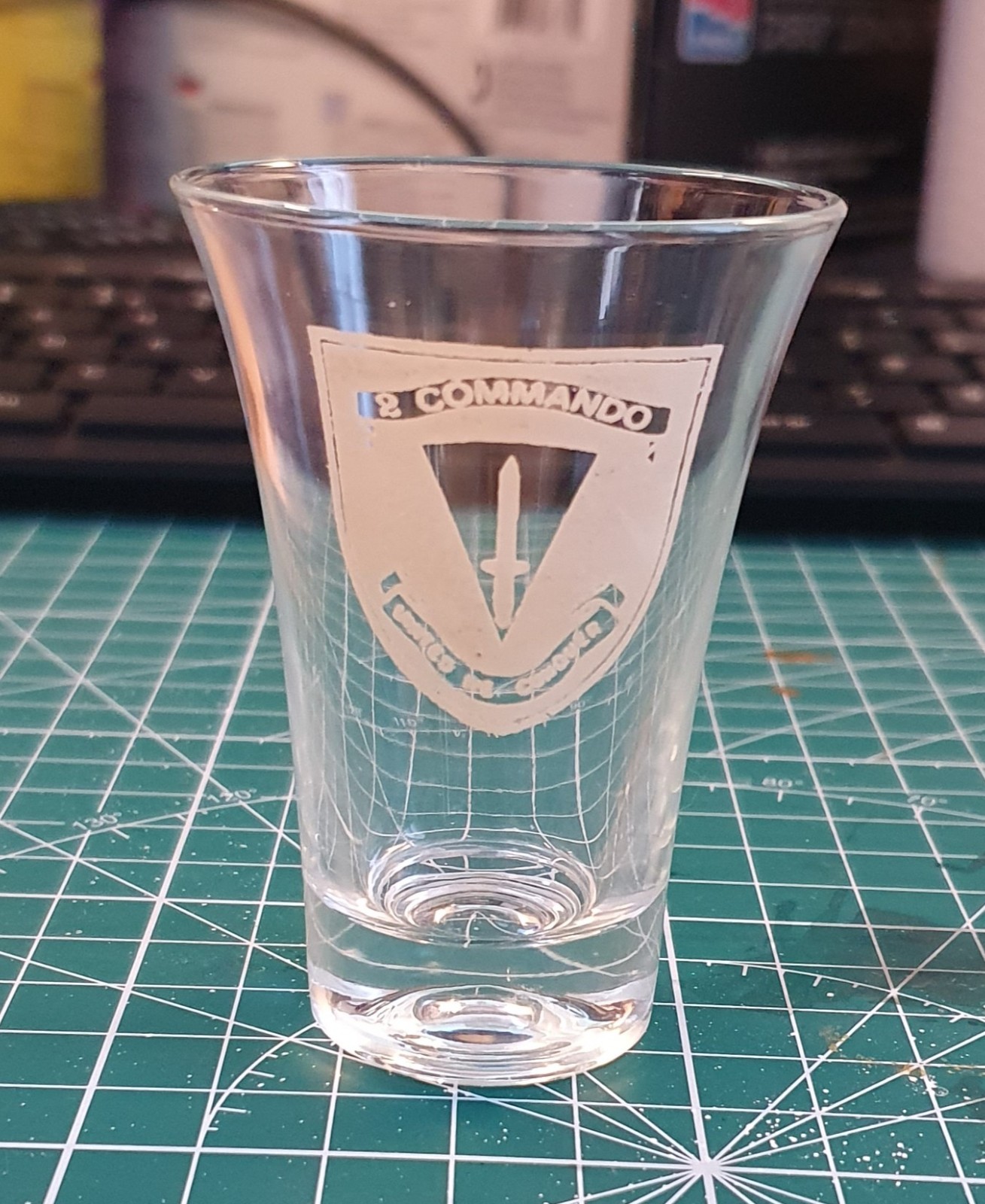 No.2 Commando boston style shot glass – Very Good Condition – VERY RARE