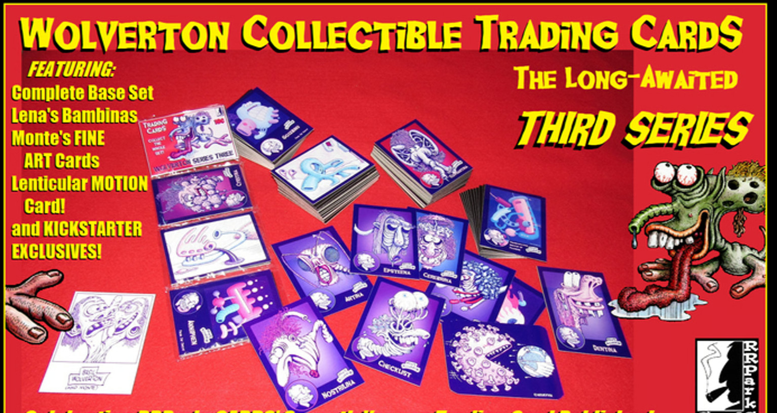 WOLVERTON SERIES 3 COMPLETE SET IN RACK PACK FORM CONTAINS LENTICULAR CARD +