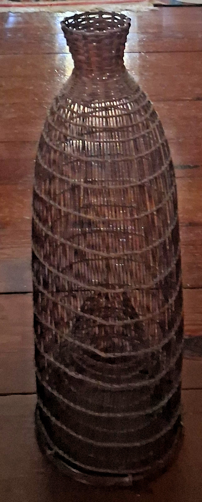 HANDWOVEN FISH TRAP RATTAN LARGE – PHILIPPINES? VINTAGE