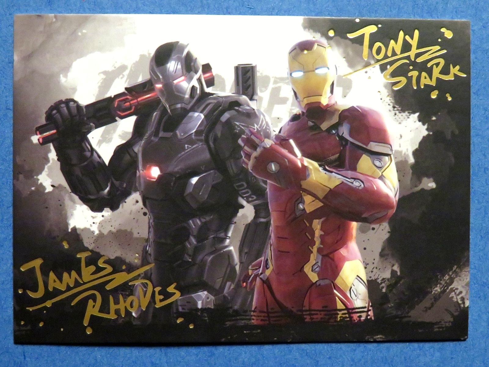 Finding Unicorn Marvel Infinity Saga Iron Man War Machine Ink Wash Art Card SM-9
